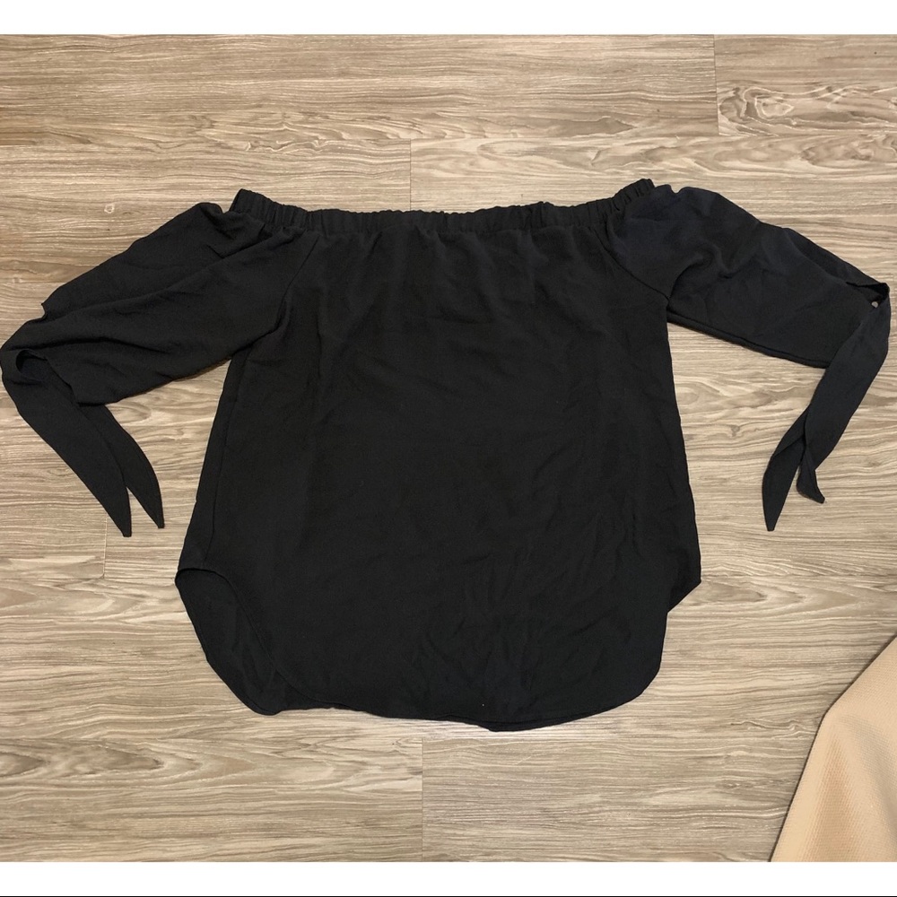 Off the Shoulder Black Blouse